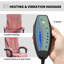 Chaise de bureau à 7 points de massage vibrante avec roues pivotantes, rose-357582908