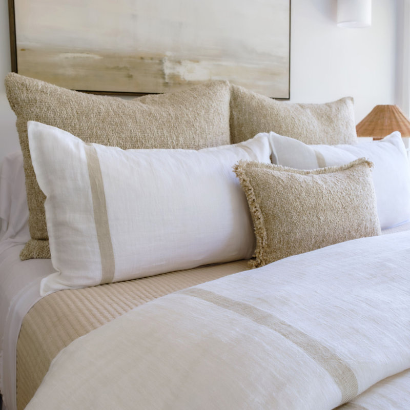 Brentwood Square Pillow Cover & Insert, 14" H x 24" W, Natural