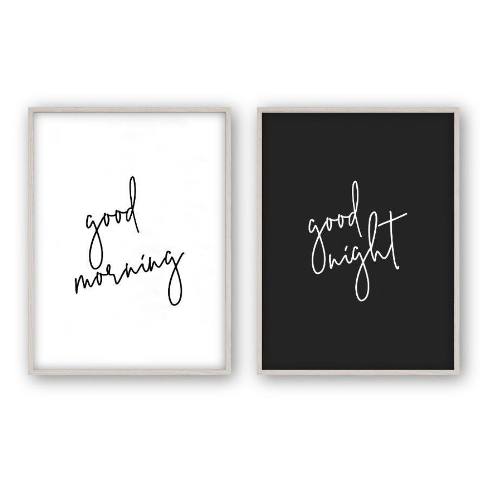 Good Morning Good Night'  Textual Art