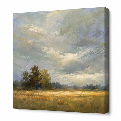 Blue Gold Meadow Landscape Wrapped Ingwer