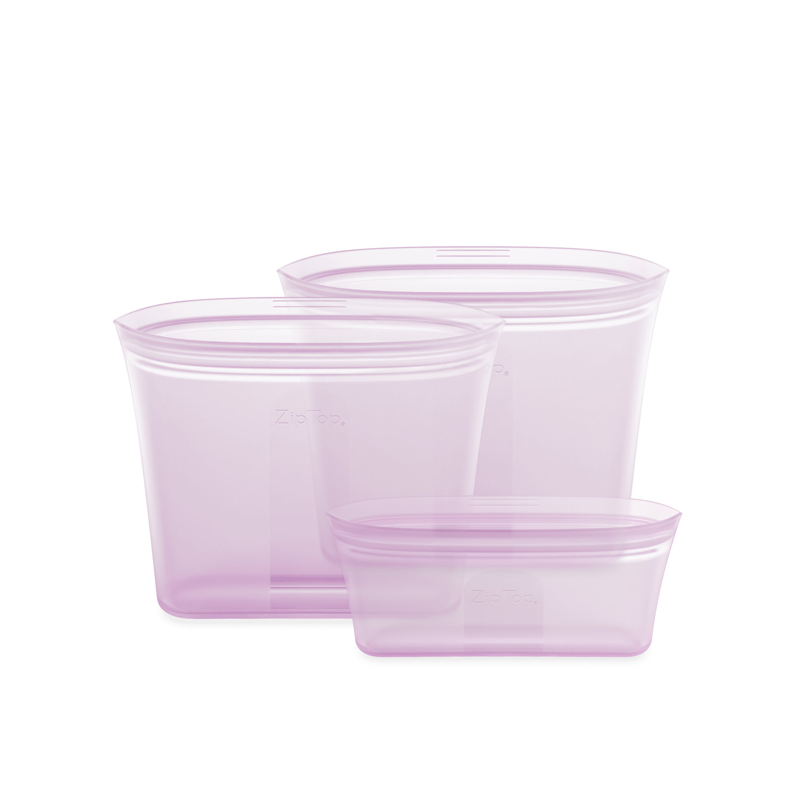 Zip Top Bag Set Container Food Storage Set, Lavender