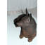 Figurine de sculpture en bronze au repos chien Corgi 20 po x 10 po x H 11,5 po