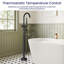 Robinet de baignoire autoportant avec douche à main, valve thermostatique, robinet de baignoire à fixation au sol
