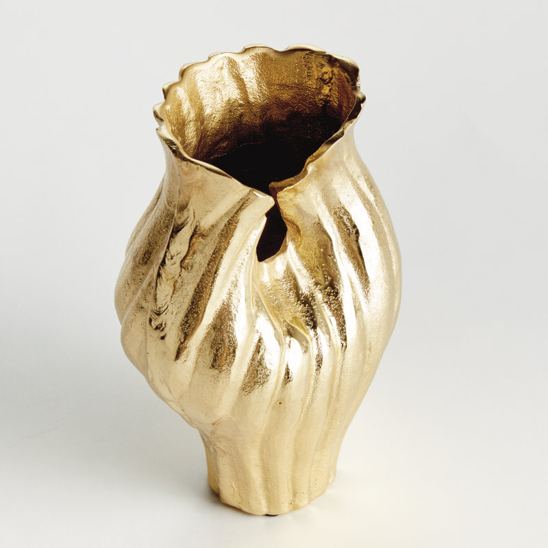 Vase Aurea, H 11 po x l 6 po x P 8 po
