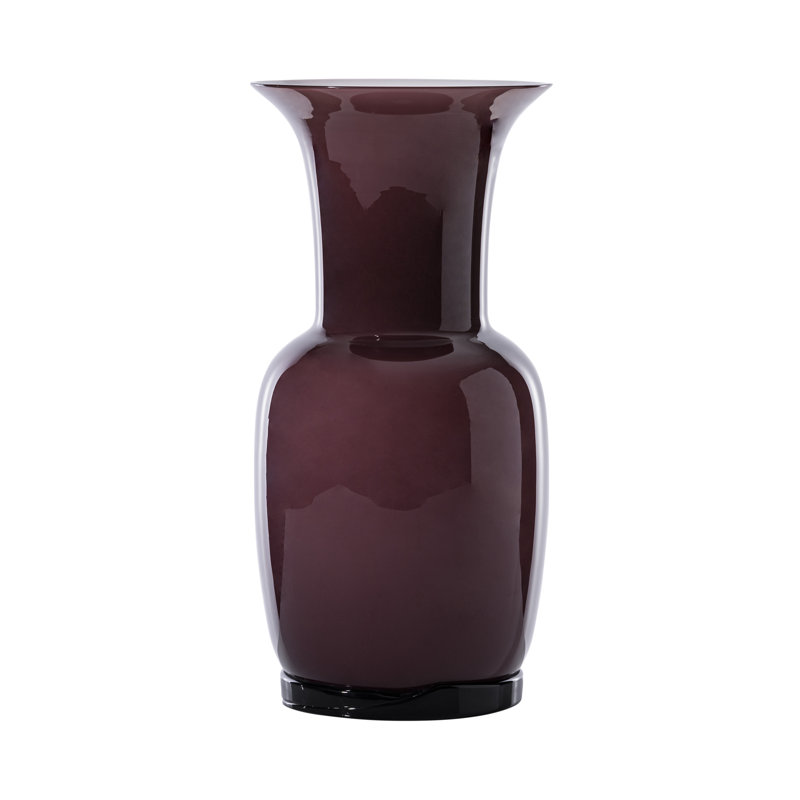 Venini Opalino Vase, 16.54" H x 7.87" W x 7.87" D, Purple