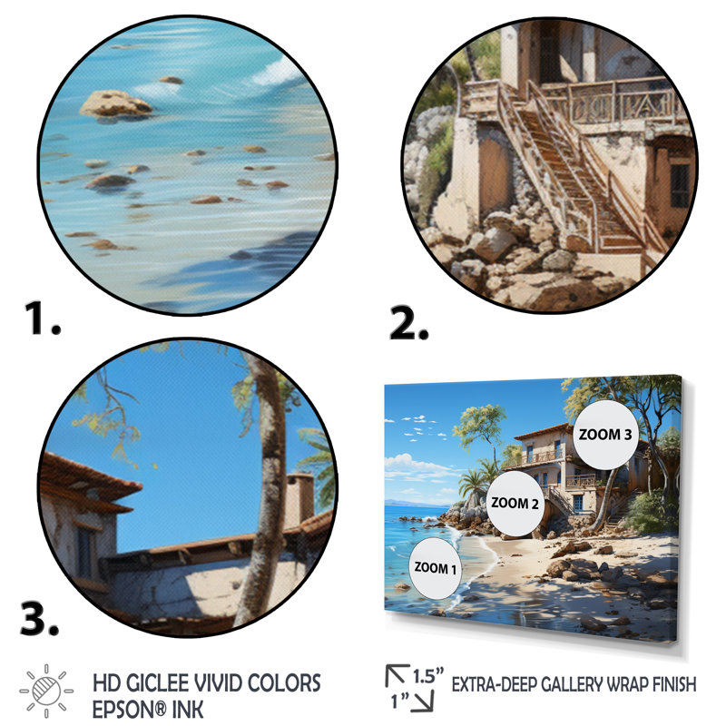 «Dominic Coastal Charm», reproduction sur toile, Cadre photo noir, H 12 po x l 20 po x P 1 po