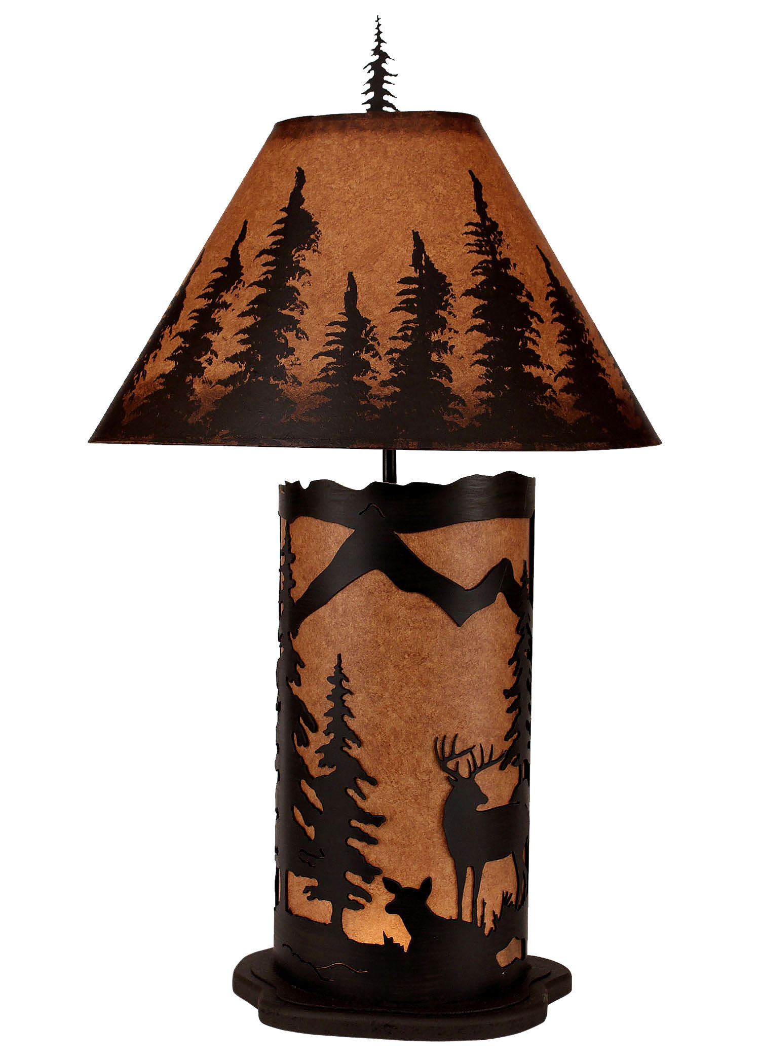 Loon Peak® Lampe de table 33,5 cerf scene Gonzalez et