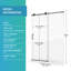 Porte de douche coulissante simple de 56 à 60 po x H 76 po, porte de salle de bain sans cadre avec verre trempé de 1/4 po (6 mm)-120178925