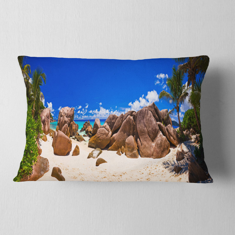 Coussin lombaire avec paysage tropical