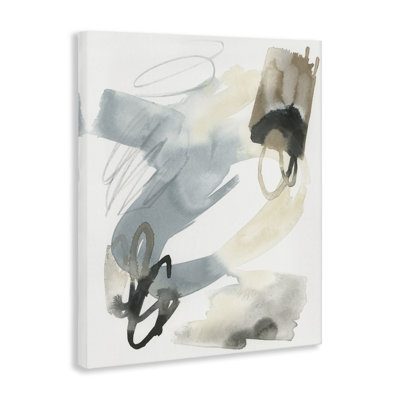 Watercolor Paint Strokes Floater Canvas Wall Art by June Erica Vess