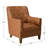 29.5'' W Top-Grain Genuine Leather Upholstered Armchair-1233655011