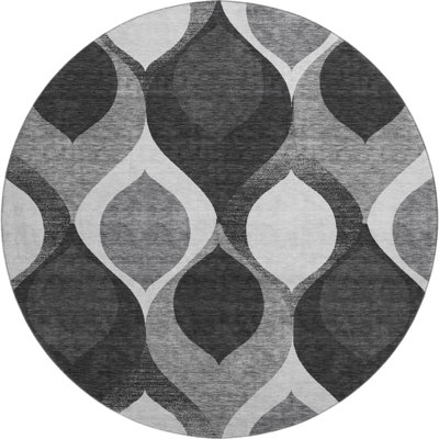 Premium Machine Washable Lisse Black Rug