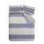 Textured Banded Stripe Reversible Duvet Cover Set with Pillowcases-87375481-87375479