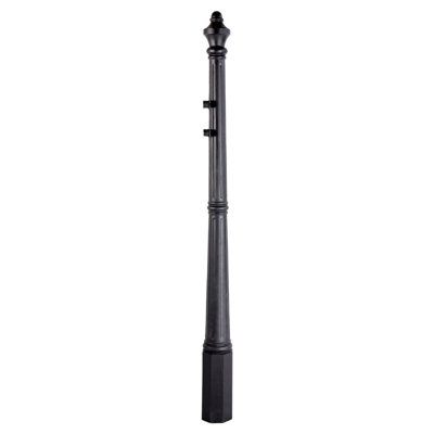 4.75 in. W x 59.5 in. H Attic Round Decorative Post with Newspaper Holder