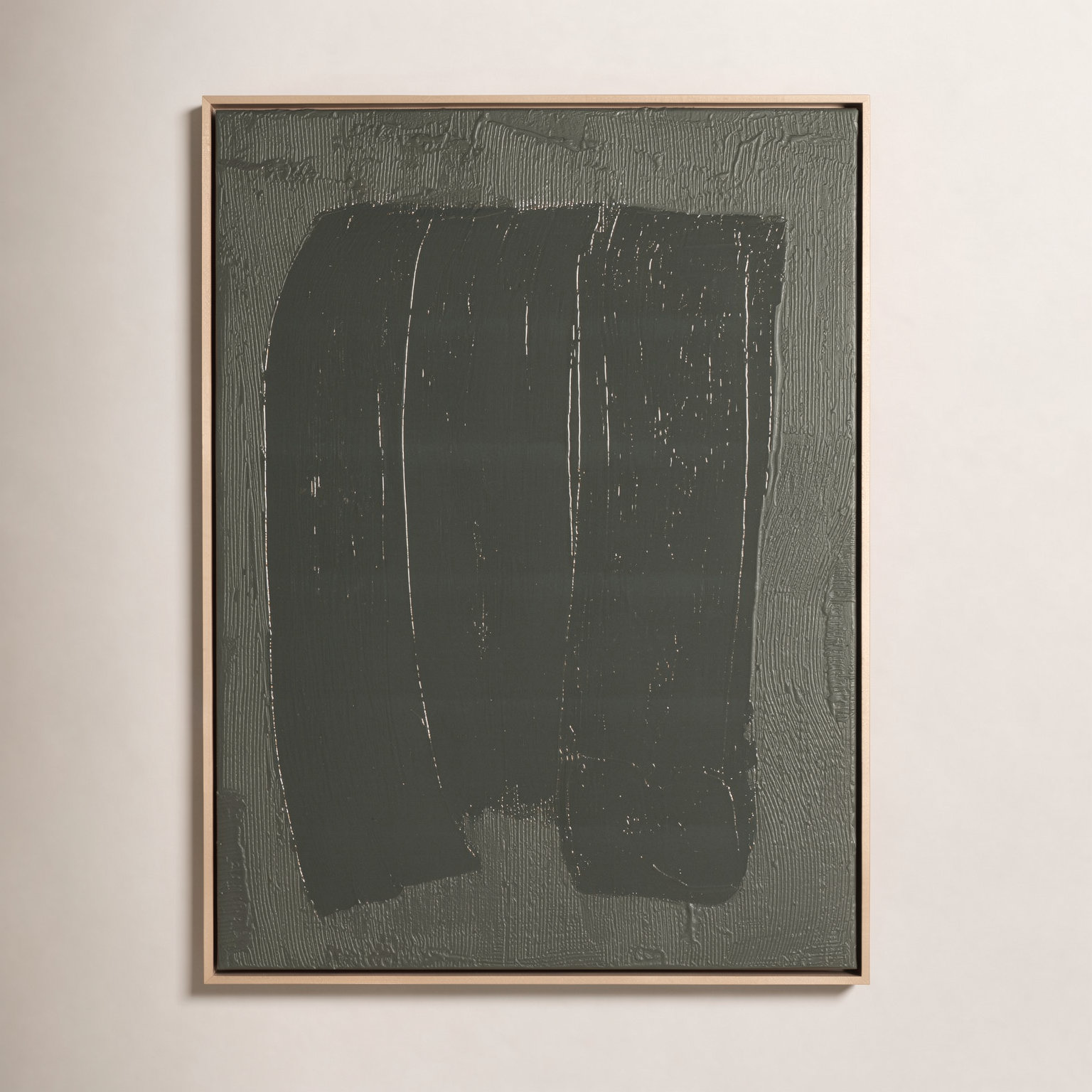 Free Form Lines II Olive by The Holly Collective, 40" H x 30" W