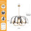 6 Lights Black And Gold Geometric Chandelier