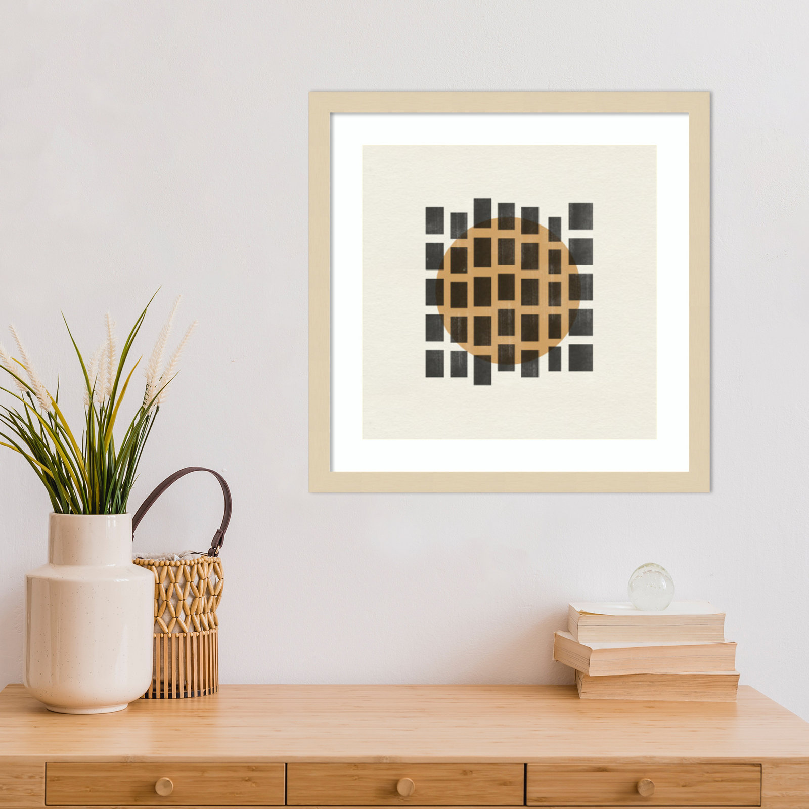Paper Object No 8 by The MIUUS STUDIO Wood Framed Wall Art Print, Brown, 17" H x 17" W