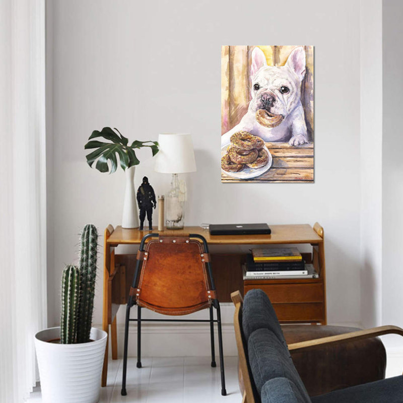 « cafe i », reproduction sur toile, H 18 po x l 12 po x P 1,5 po, Toile tendue, Pas de tapis