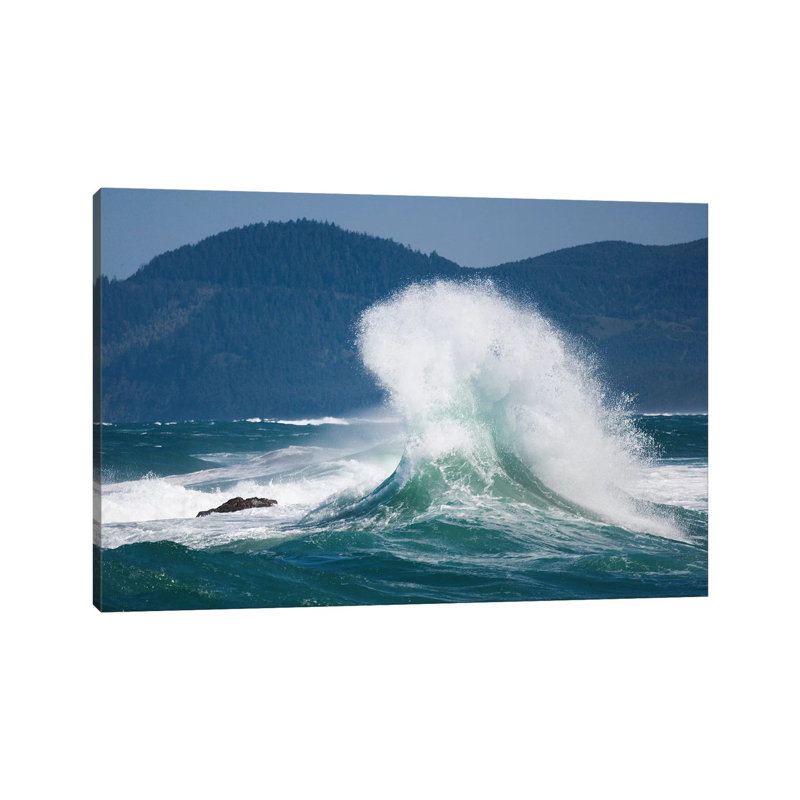 Spring Spring, Breaking Waves, Cape Kiwanda State Park, Oregon Coast, USA, Late Spring par Stuart Westmorland - Photographie sur toile tendue