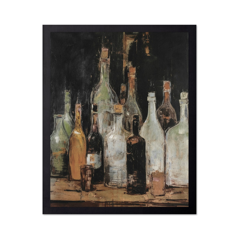 Bouteilles de vin, Black Framed, Poster, 24"H x 32"W