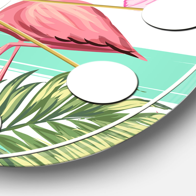 Horloge murale style tropical Mid-Century, Moyenne