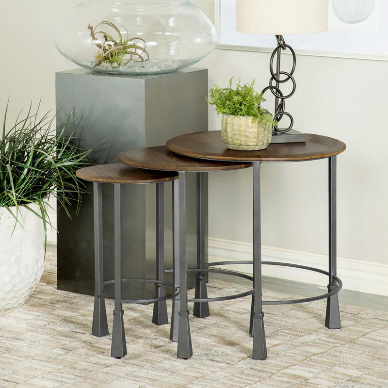 Ensemble de 3 tables gigognes