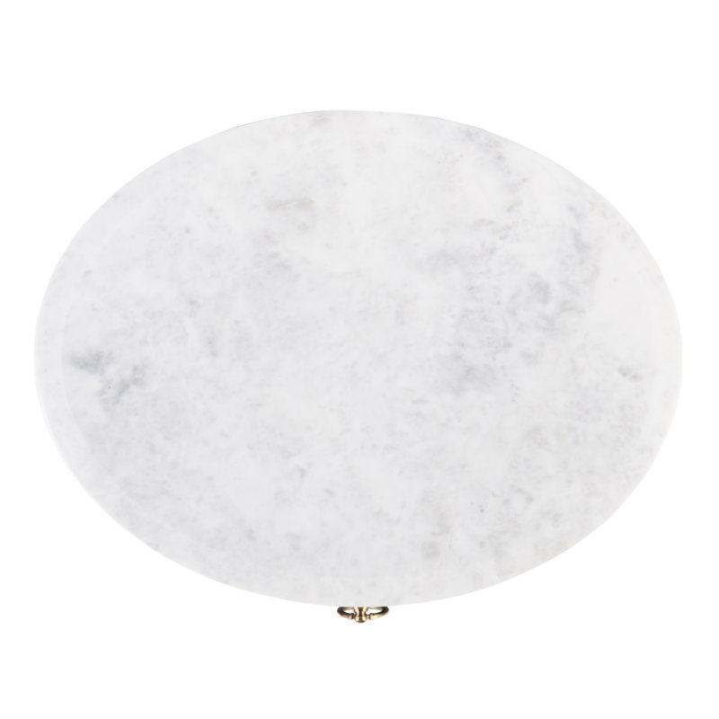 Ellen Marble Nightstand, Black