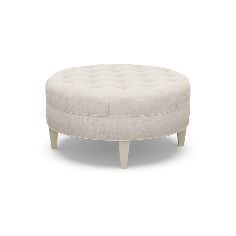Round Tufted Ottoman, 8786-70, Sandstone