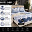 Complete Bedding Set Bliss Silver Wave Duvet Cover, Matching Fitted Sheet & Pillowcases-119317840