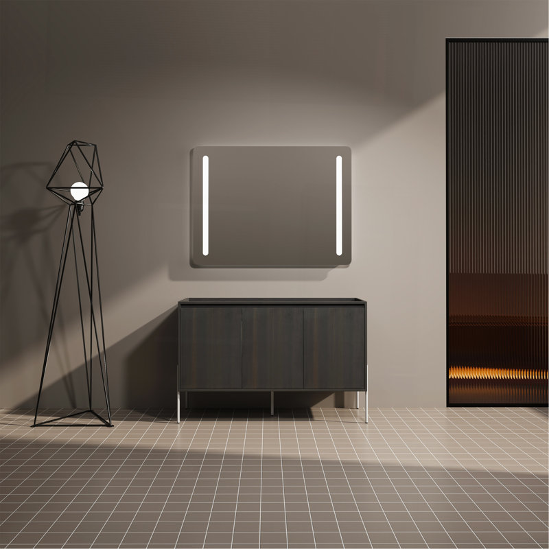 Meuble-lavabo autoportant 48 po avec portes à fermeture douce (ensemble KD) 48 po - évier inclus
