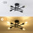 Eirann 4 Light Dimmable Sputnik Linear Chandelier Semi Flush Mount Chandelier for Living Room Dining Room Foyer-1108115177