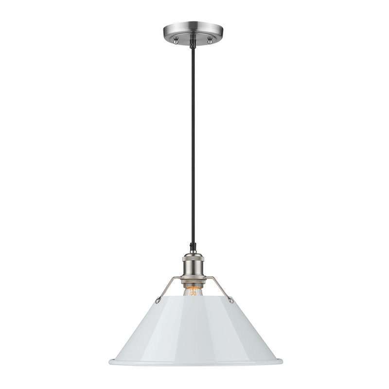 Weatherford 1 - Light Pendant, Pewter, Dusky Blue, 131.5" H x 14" W x 14" D