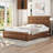 Avelle Vegan Leather Metal Platform Storage Bed with Drawers and Built-In USB Ports-819606163-871123725