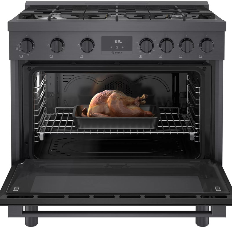800 Series 36" 3.5 cu. ft. Freestanding Gas Range, Black