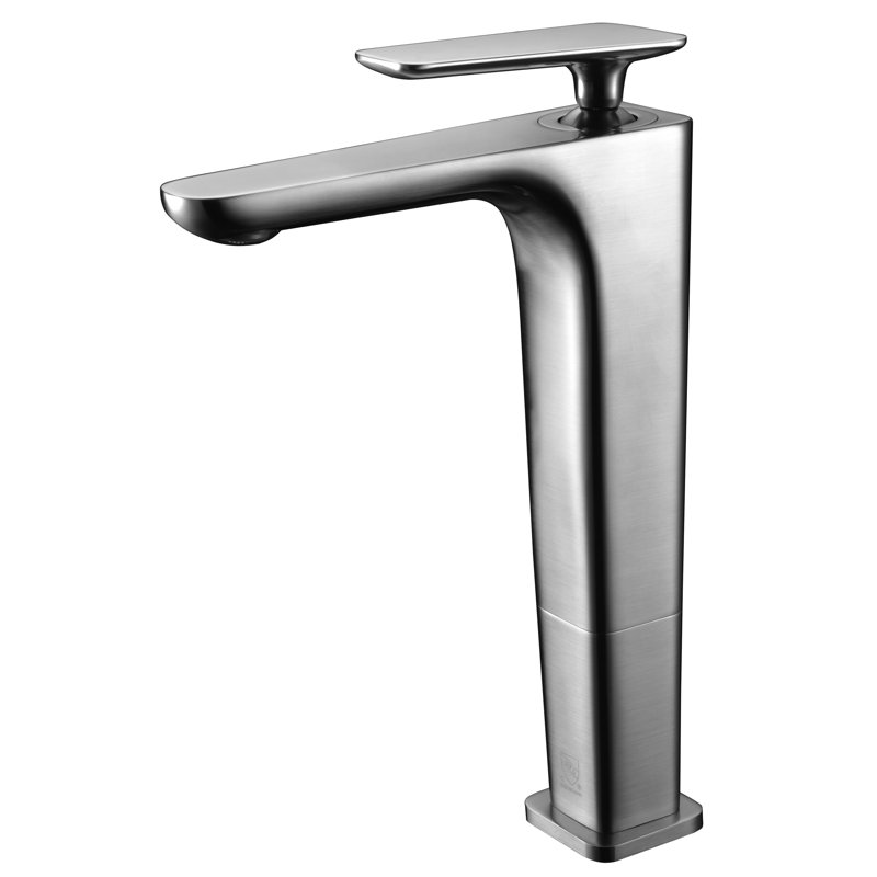 Robinet de salle de bain à un trou, Nickel brossé