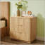 Commode moderne à 3 tiroirs avec motif ondulé incurvé, idéale pour le rangement dans la chambre à coucher et le salon, organisateur durable et élégant
