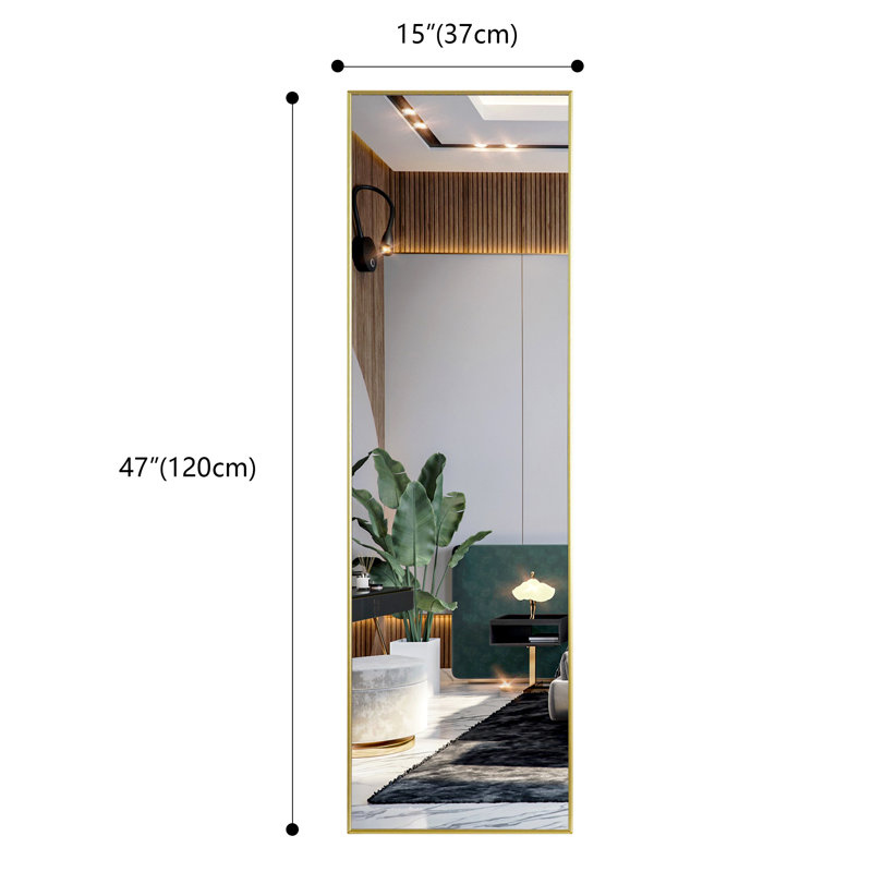 Sahir Aluminium Rectangle Mirror, Gold