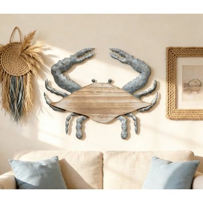 Rustic Farmhouse Ocean Theme Hanging Ornament,Crab
