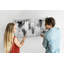 Magnetic Memo Board Whiteboard - 120 x 60 cm - With Marker and Magnets - World map on wood