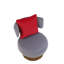 Fauteuil pivotant, fauteuil rond en tissu pour la chambre à coucher du salon