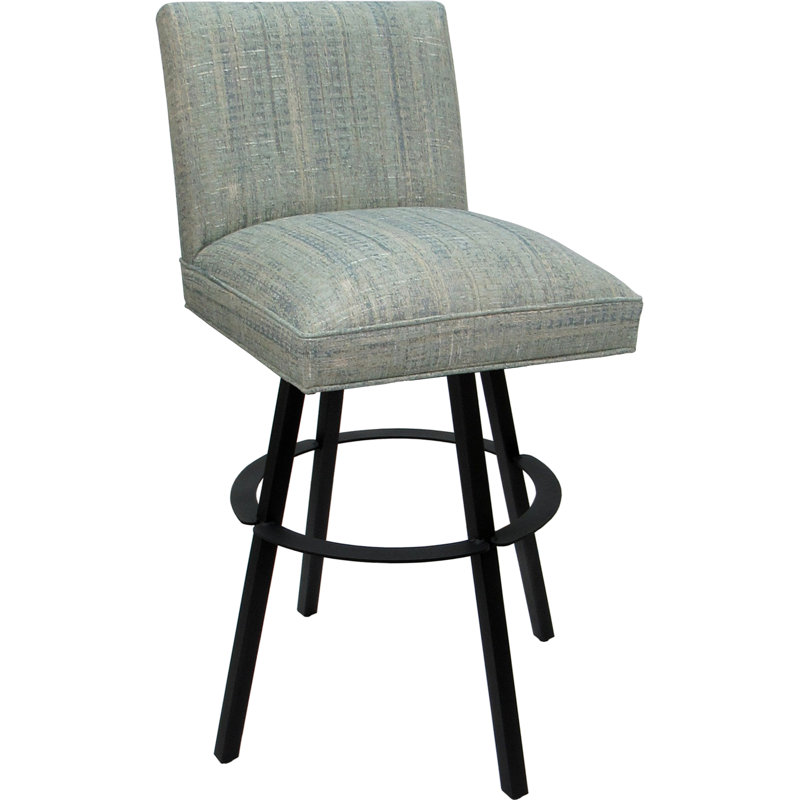 Tabouret de bar pivotant en métal avec structure en métal, Noir, noir, noir, noir, Beige, Counter Stool (26" Seat Height)