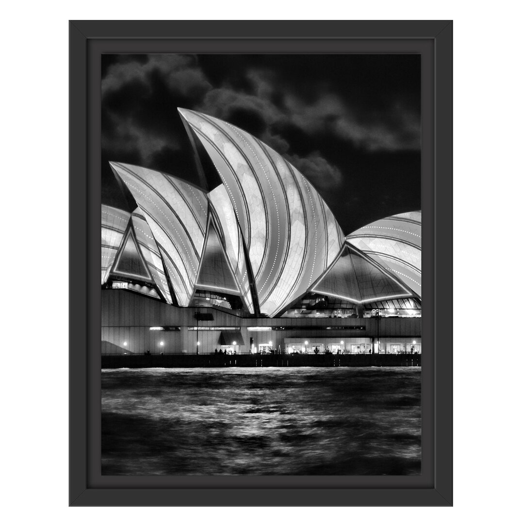 Gerahmtes Wandbild Sydney Opera House Streifen