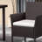 5 Piece Patio Outdoor Dining Set, Wicker 4 Rattan Chairs, Square Tempered Glass Table and Cushions