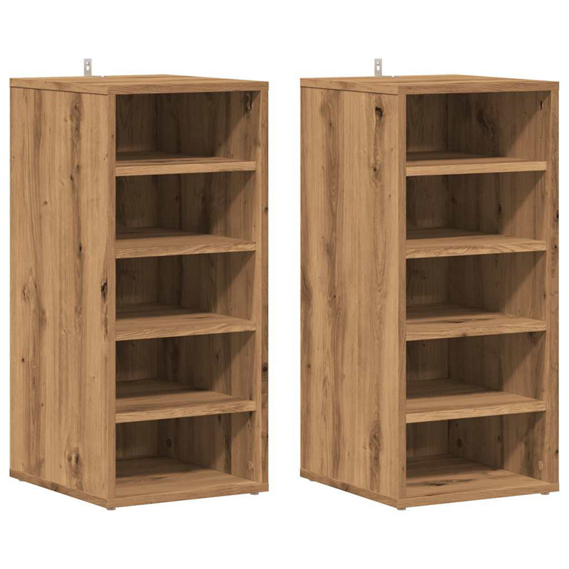 Shoe Cabinet Engineered Wood, Artisan Oak