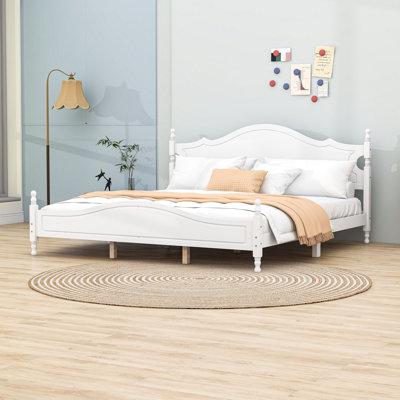 Wood Platform Bed with Headboard
