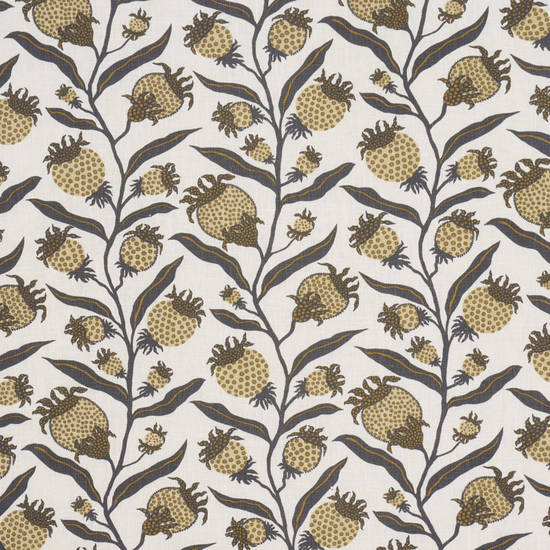 Tissu en similicuir 100% lin Marian Mcevoy Performance, Noir et or