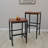 Modern Black 24-Inch Counter Stool with Durable Mango Wood Seat and Powder-Coated Iron Frame-1069919409
