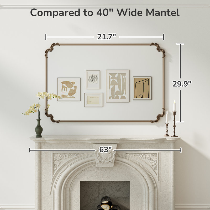 Miroir d'appoint Genan, Bronze Antique, 55 po x 36 po