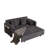 Corduroy Fabric Adjustable Sleeper with Pullout Bed 4 Pillows and Side Pockets-1241963164