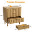 Commode 3 tiroirs avec panneau cannelé-448941734